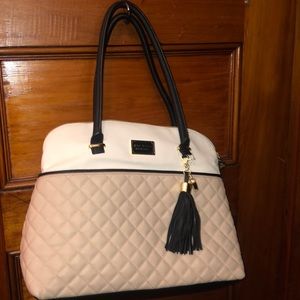 Betsy Johnson pink/black/white purse